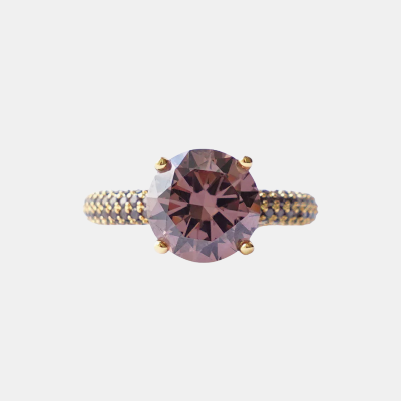 MEGA CIRCLE RING IN BROWN GOLD