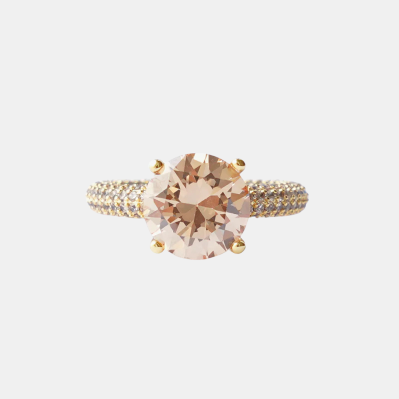 MEGA CIRCLE RING IN BEIGE GOLD