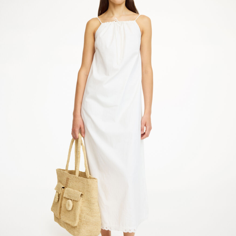 ELIZABETH DRESS IN SOFT WHITE
