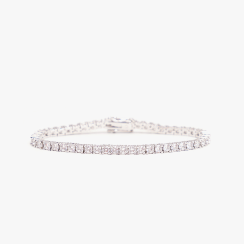 TENNIS BRACELET IN WHITE SILVER
