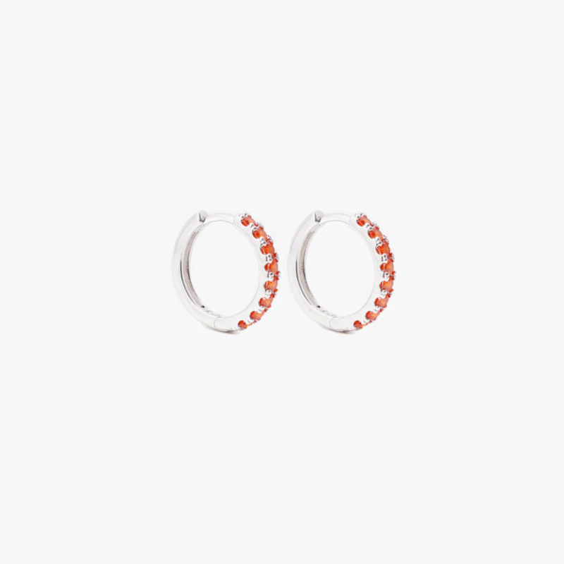 MINI HOOP 15mm IN ORANGE SILVER