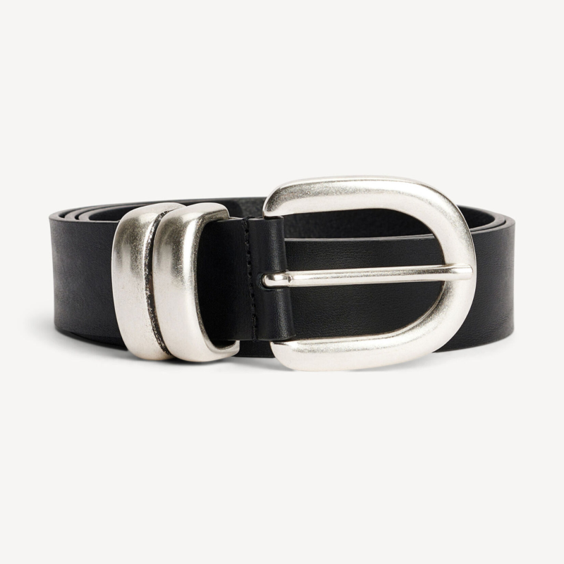 ZOIRA BELT IN SILVER BLACK