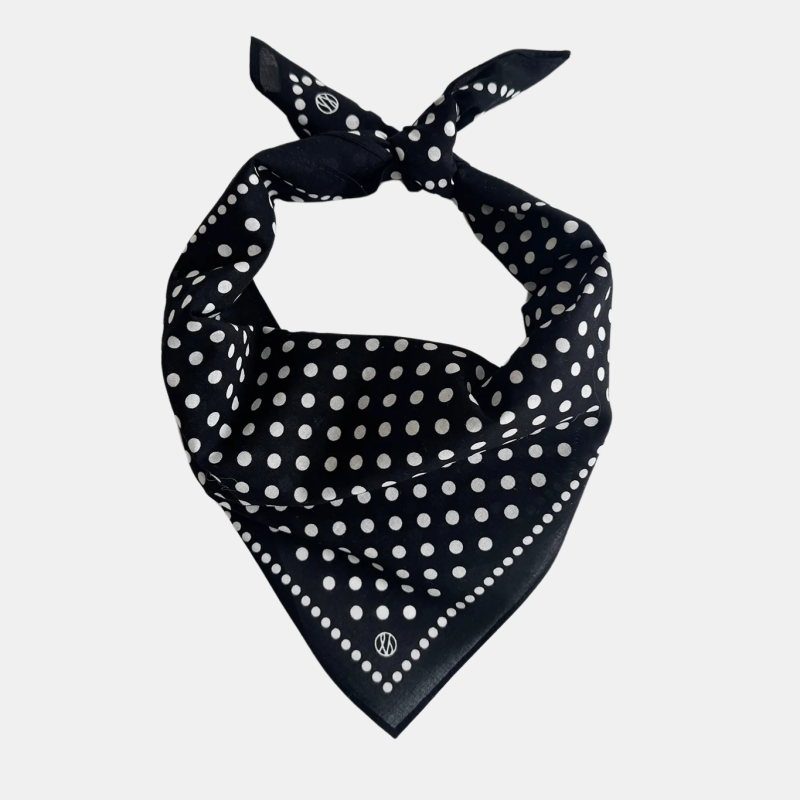 COTTON POLKADOT IN BLACK & CREAM