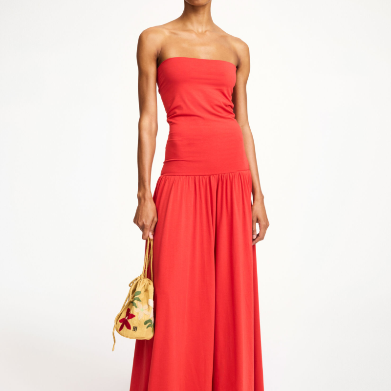 MARCIELLA DRESS IN POMPEIAN RED