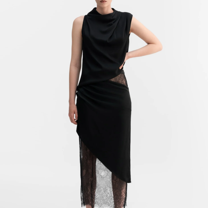 EDEN LACE SKIRT IN BLACK