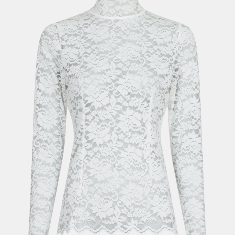 LIZA LACEFLOWER BLOUSE IN WHITE