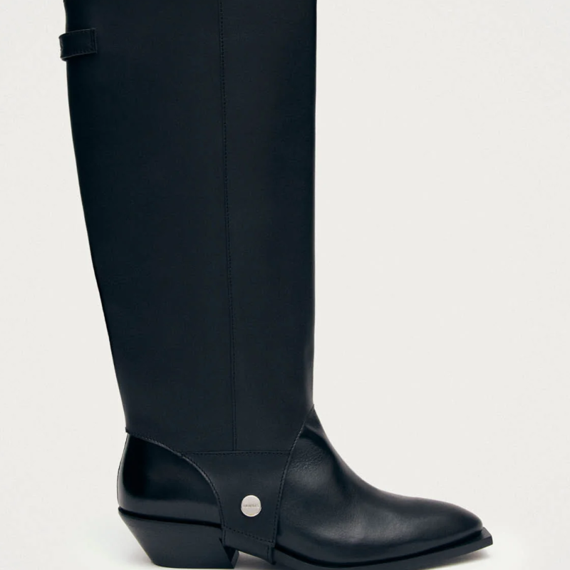 MAVERICK BLACK LEATHER BOOTS