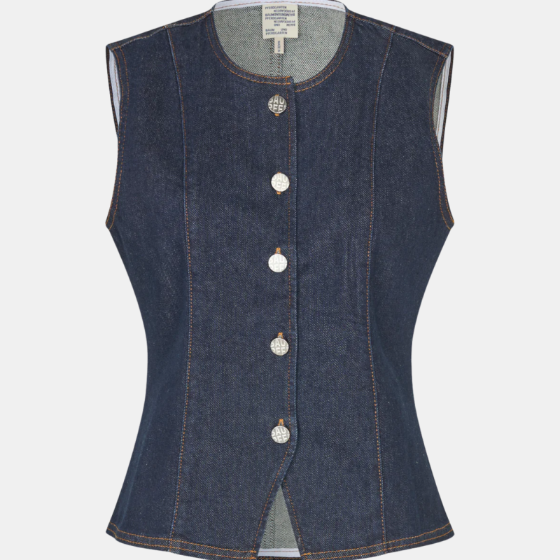 MENE VEST IN DARK DENIM WASH