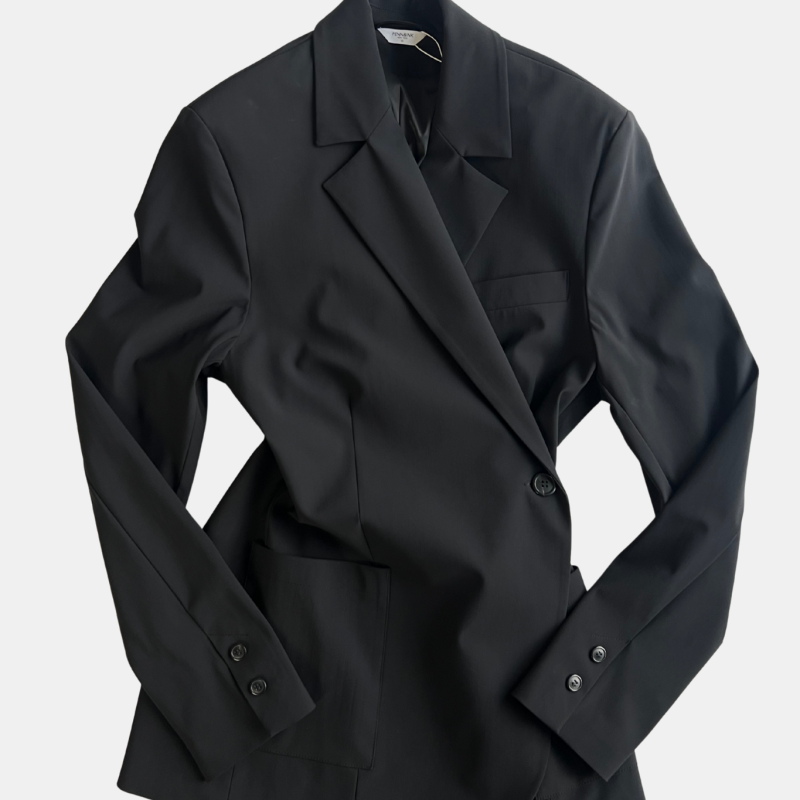 DOUBLE BREASTED BLAZER IN BLACK