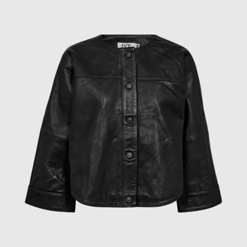 IVY KYLIE JAZZ LEATHER JACKET BLACK