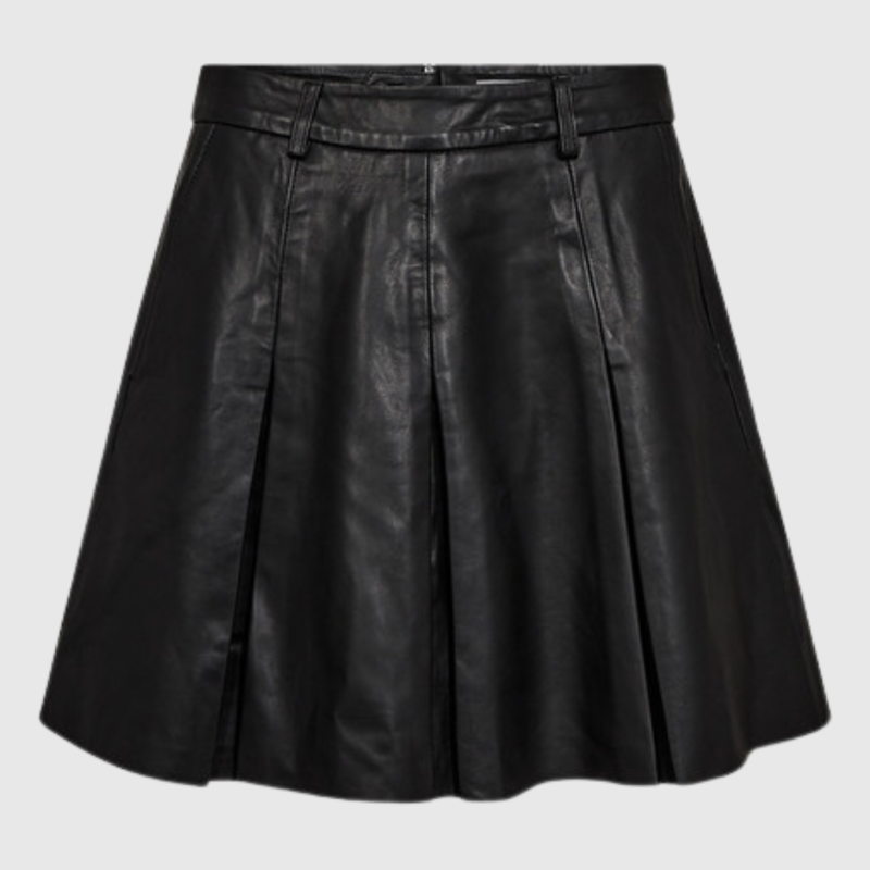 IVY KYLIE MIDI PLEAT SKIRT IN BLACK