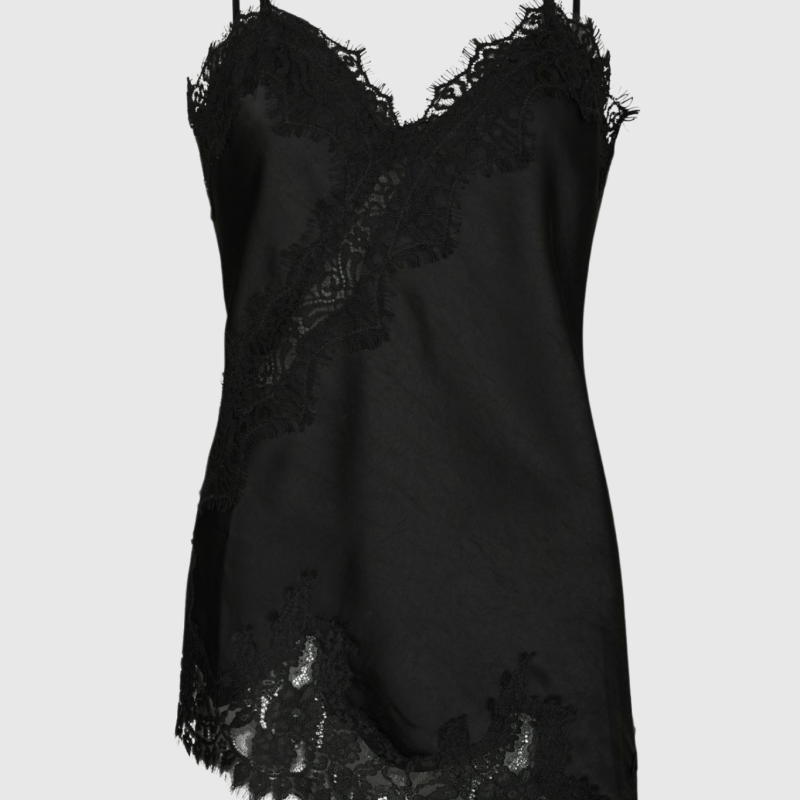 NEO NOIR VIOLE LACE TOP BLACK