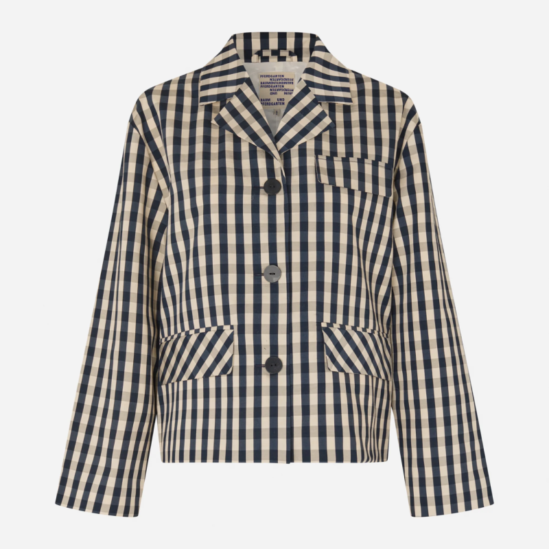 BAUM UND PFERDGARTEN BANI JACKET NAVY CREAM CHECK