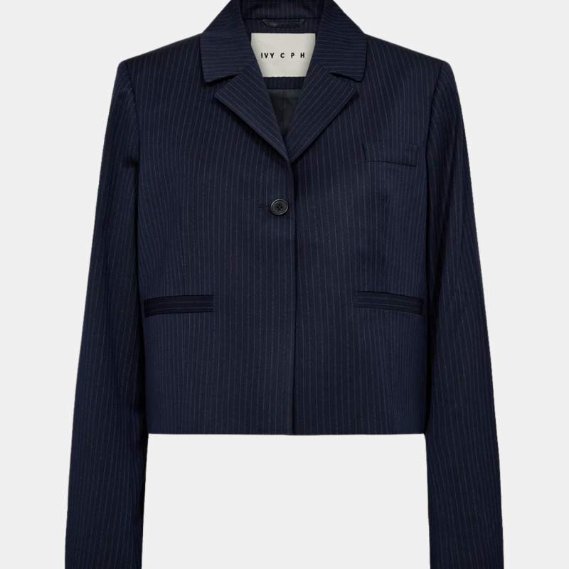 IVY PAULA SHORT BLAZER DEEP NAVY BLUE