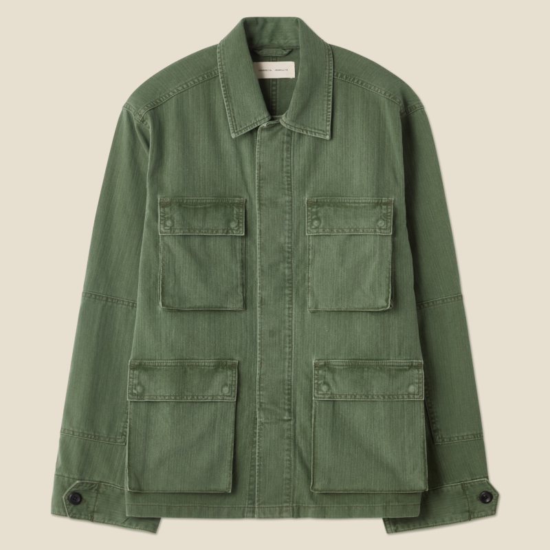 JEANERICA LUCY JACKET CHEVRON GREEN
