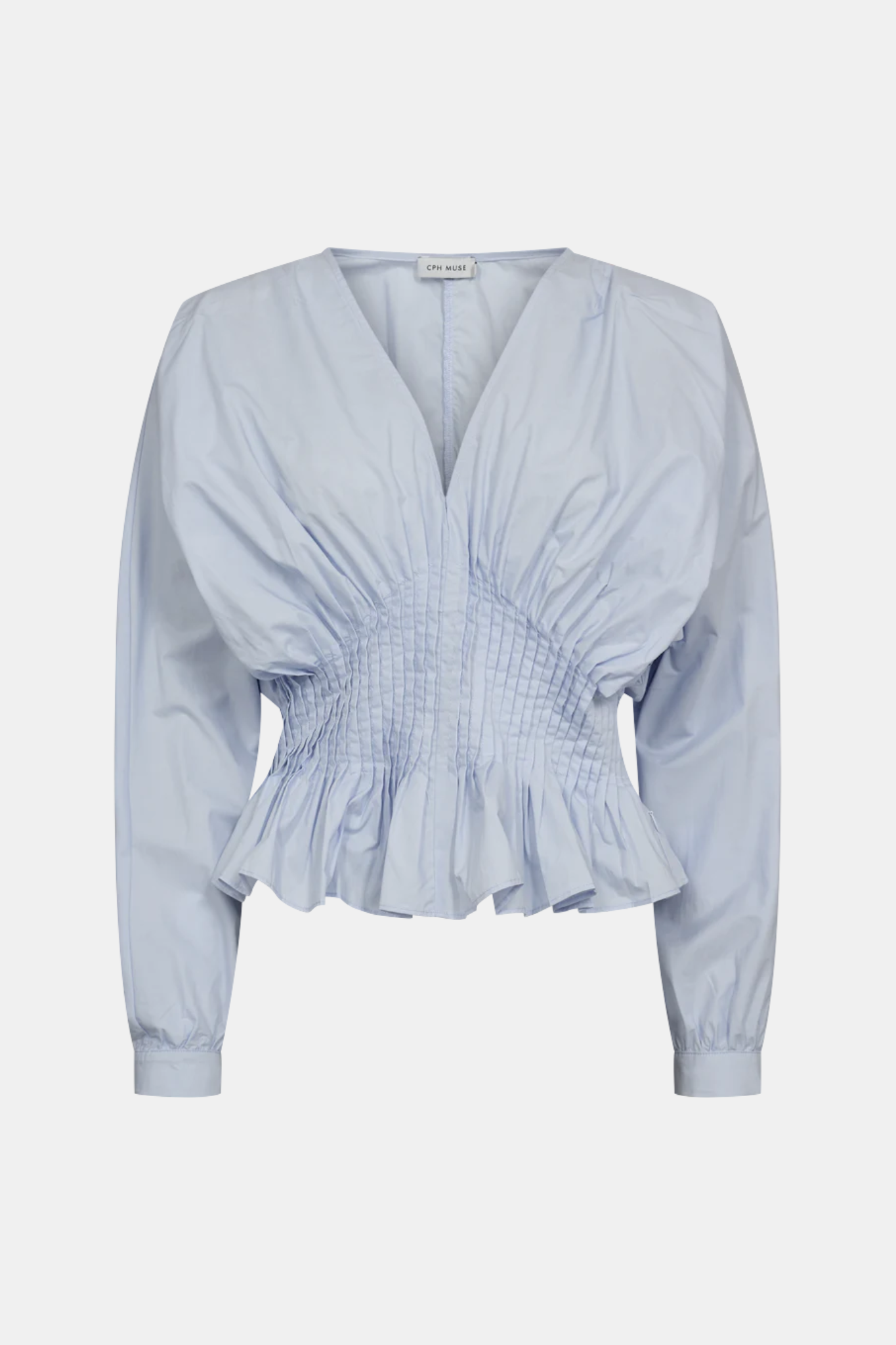 1 CPH MUSE CMPOPLIN BLOUSE HEATHER BLUE - Image 1