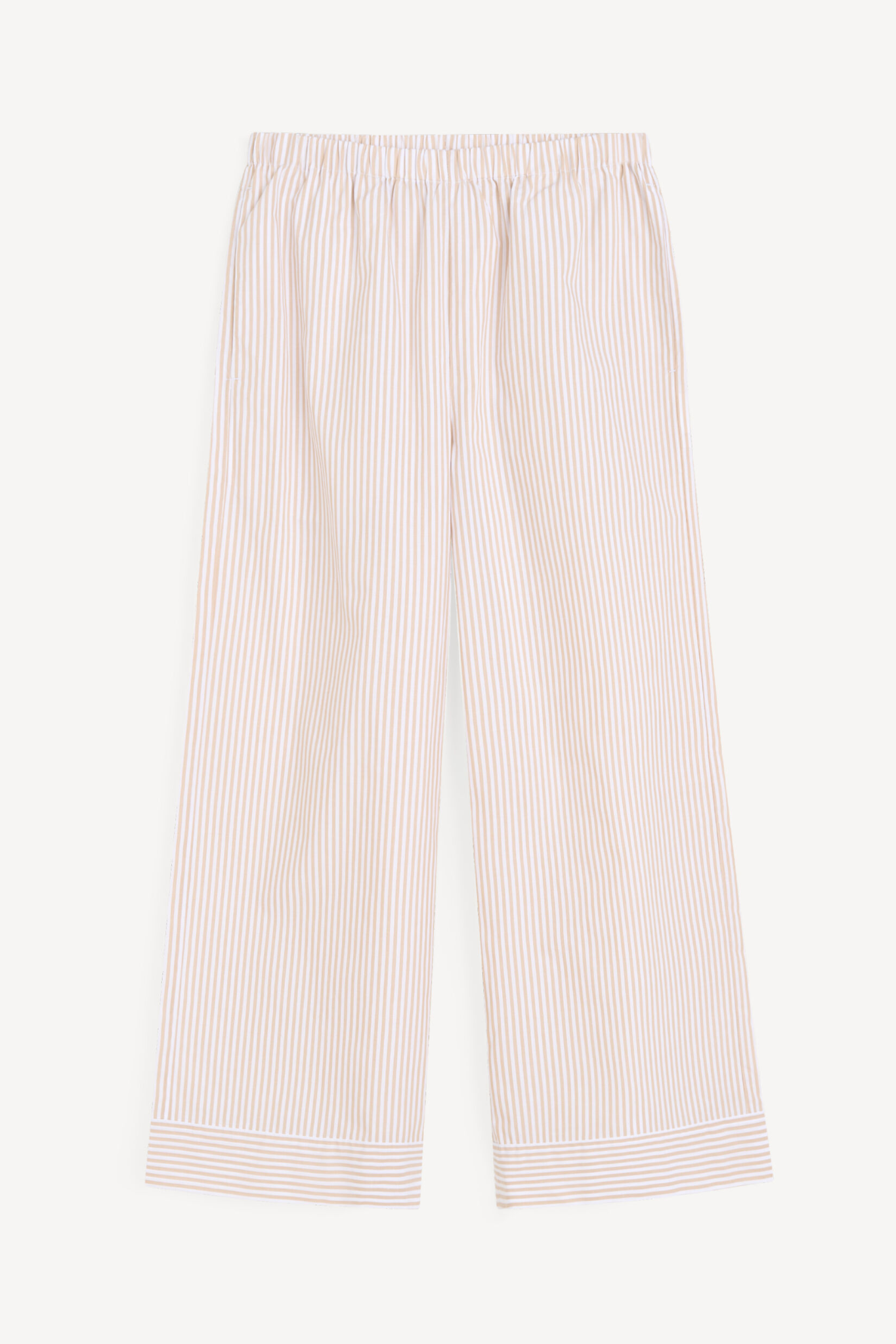 1 BY MALENE BIRGER MIRABELLO PANTS DARK SAND STRIPE - Image 1