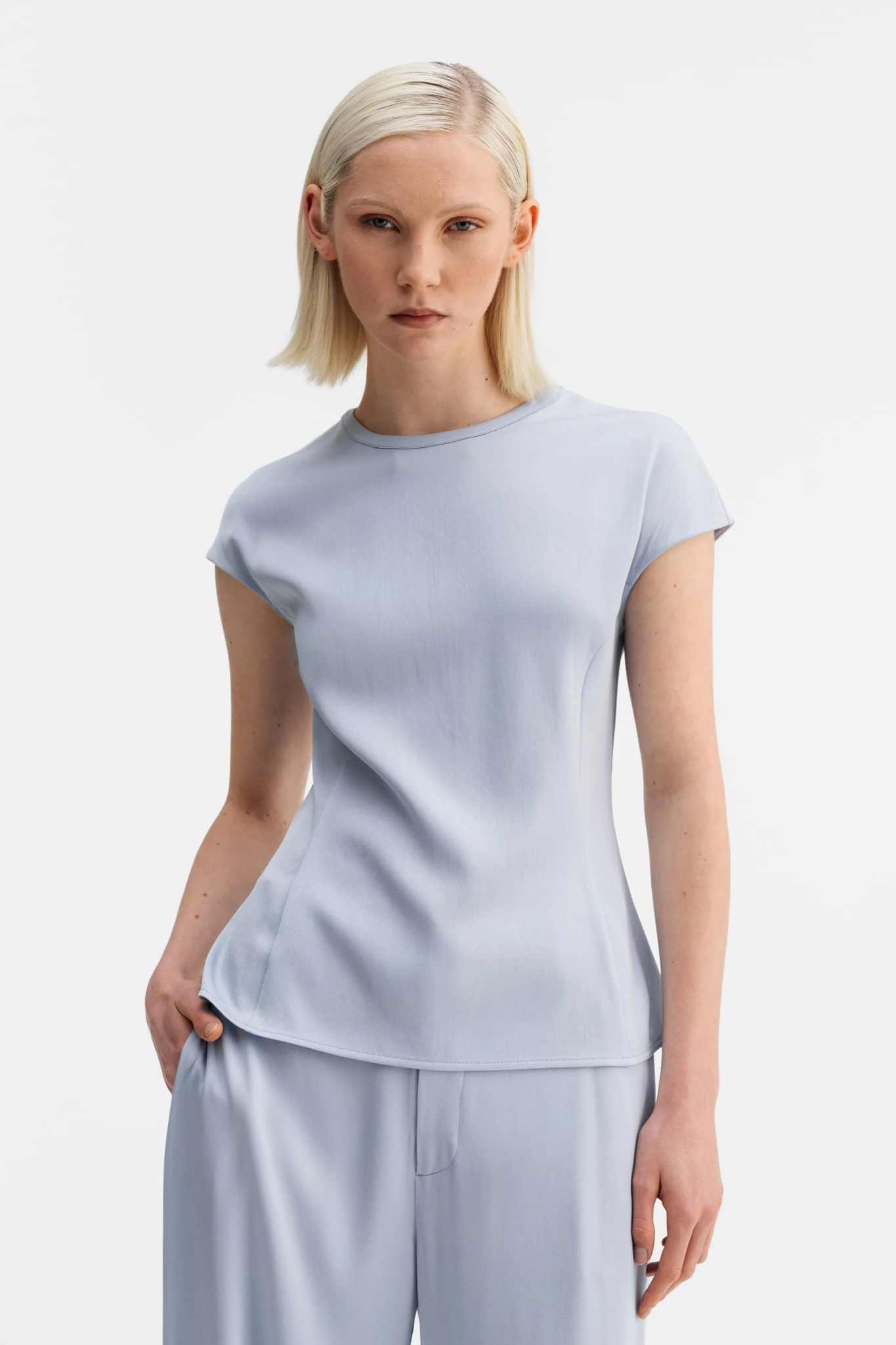 1 AHLVAR GALLERY DARA TOP DENIM BLUE - Image 1