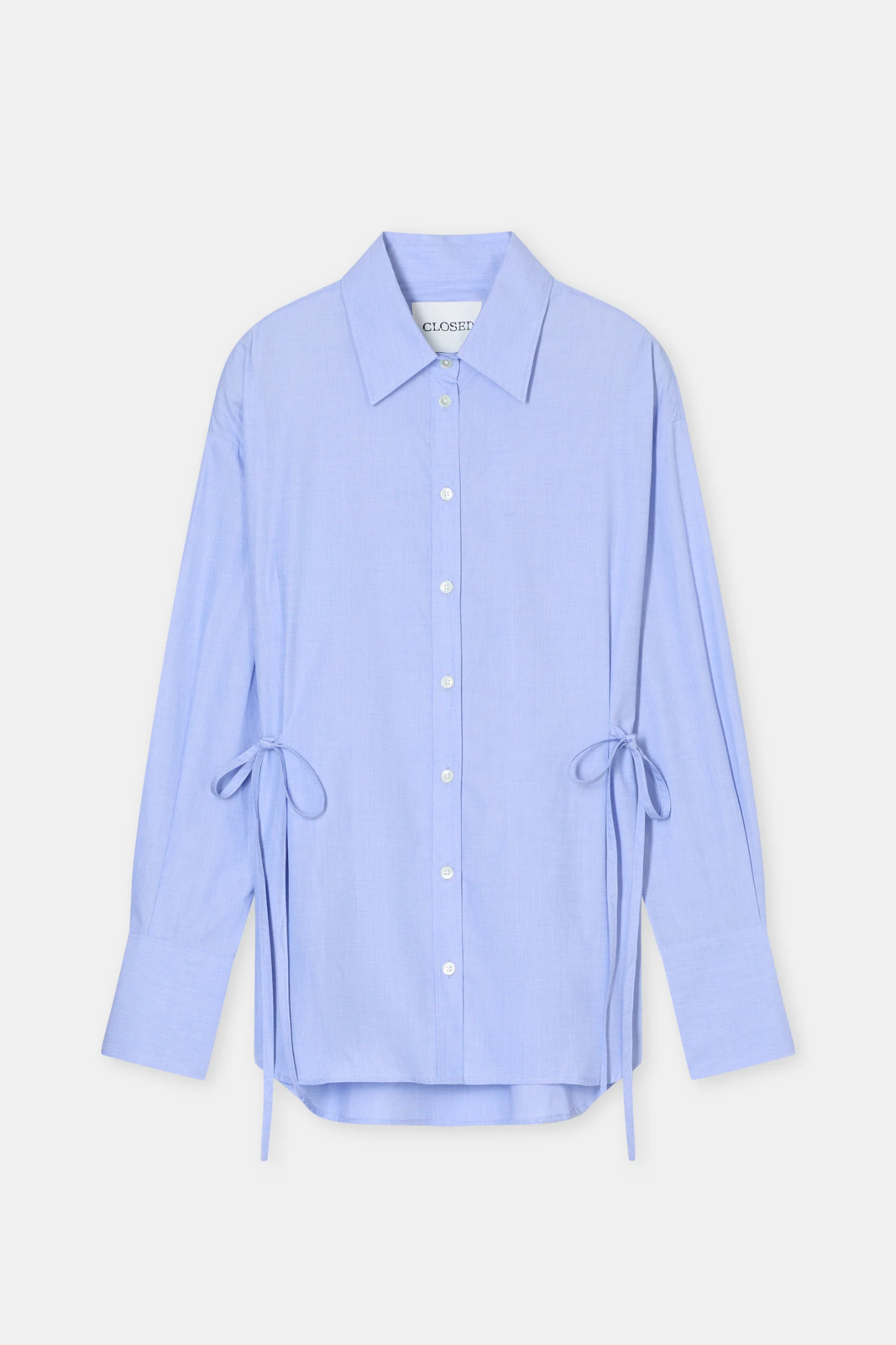 1 CLOSED BLOUSE WITH SIDE TIES SKY BLUE - Image 1