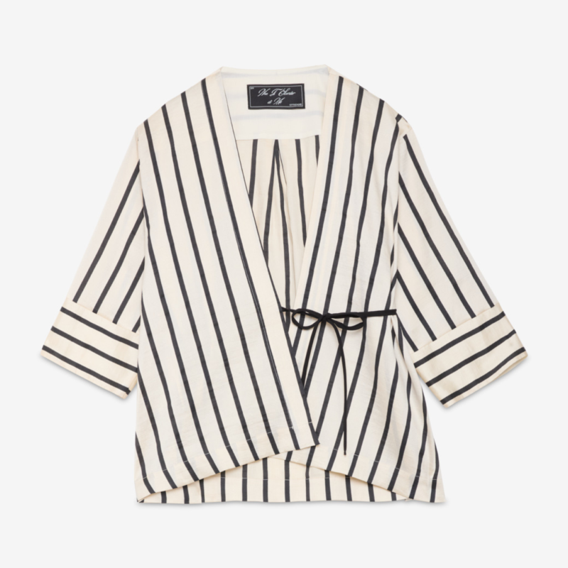 OTTOD'AME STRIPE SHIRT BLACK/WHITE