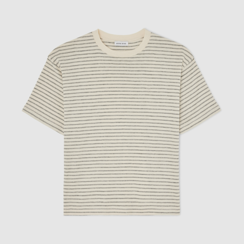ANINE BING CADE TEE BLACK STRIPE