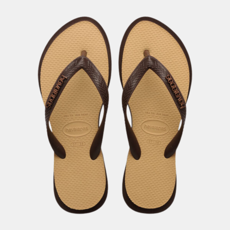 HAVAIANAS TOP POINT FUSION DARK BROWN/GOLD