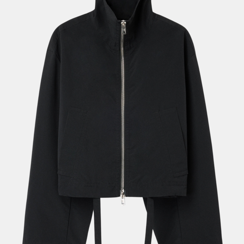 FILIPPA K DEFINA CROPPED TRACK JACKET BLACK