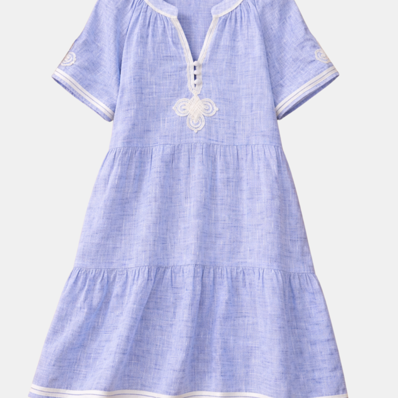 ROSE AND ROSE FLORA SHORT DRESS BLUE