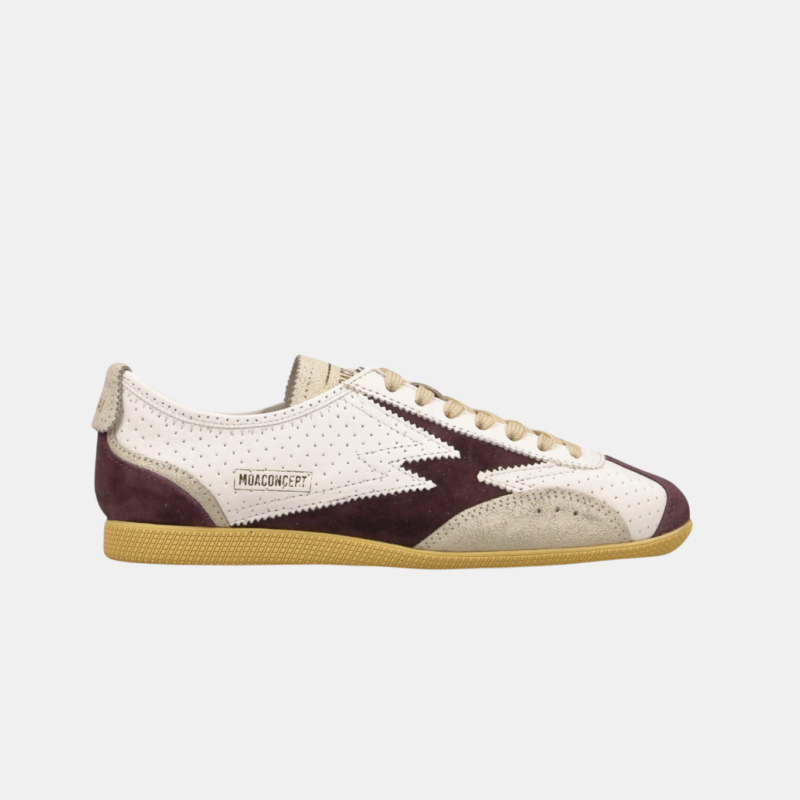 MOA CONCEPT OFF WHITE AND BORDEAUX IKIGAI SNEAKER