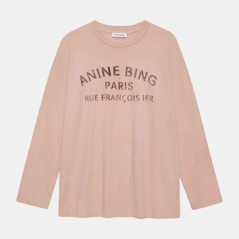 ANINE BING IVAN LONG SLEEVE MELROSE STENCIL
WASHED BLUSHED