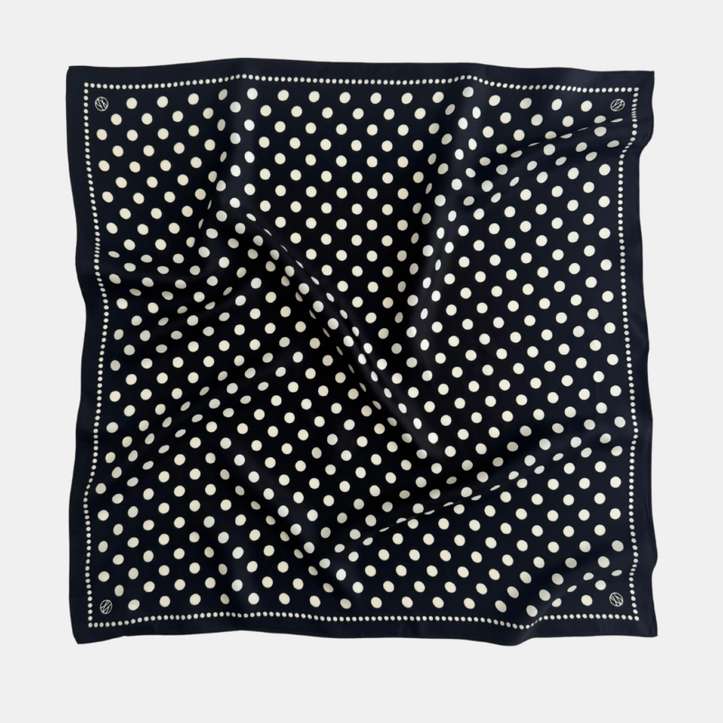 LE SCARF POLKADOT SCARF / BLACK / 65CM
