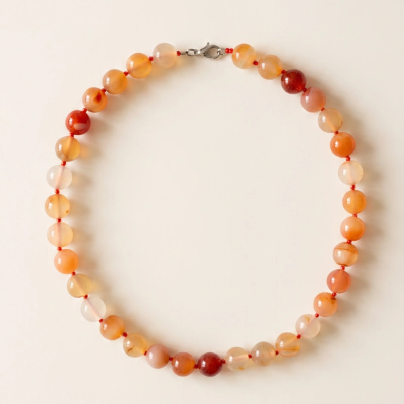 adelæ ALMA ORANGE BEAD NECKLACE