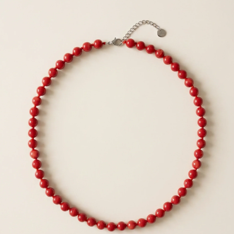 adelæ LOUISE RED BEAD NECKLACE