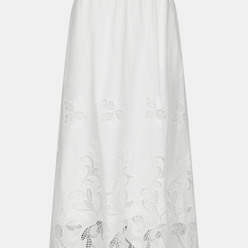 NEO NOIR YARA LONG EMB SKIRT PRODUCTION WHITE