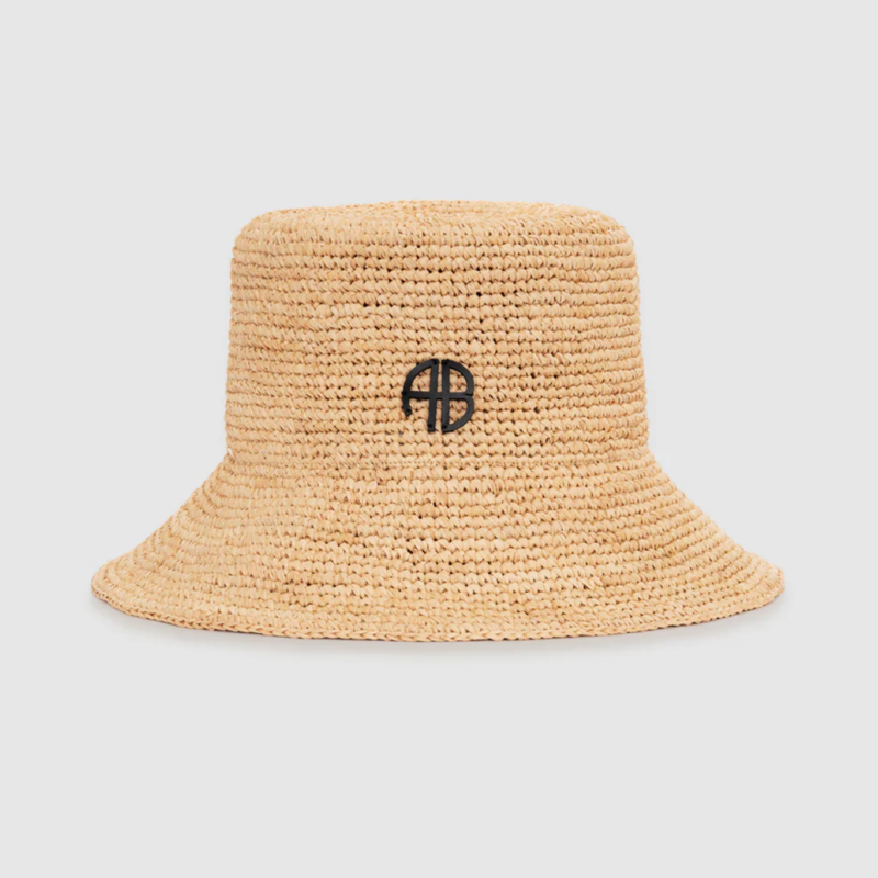 ANINE BING CABANA BUCKET HAT NATURAL