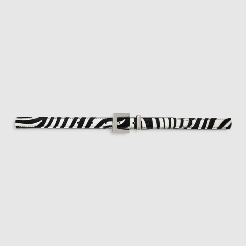 ANINE BING NICOLA BELT ZEBRA PRINT