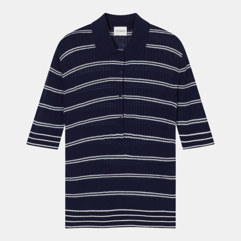 CLOSED SHORT SLEEVE POLO MAHOGANY BROWN