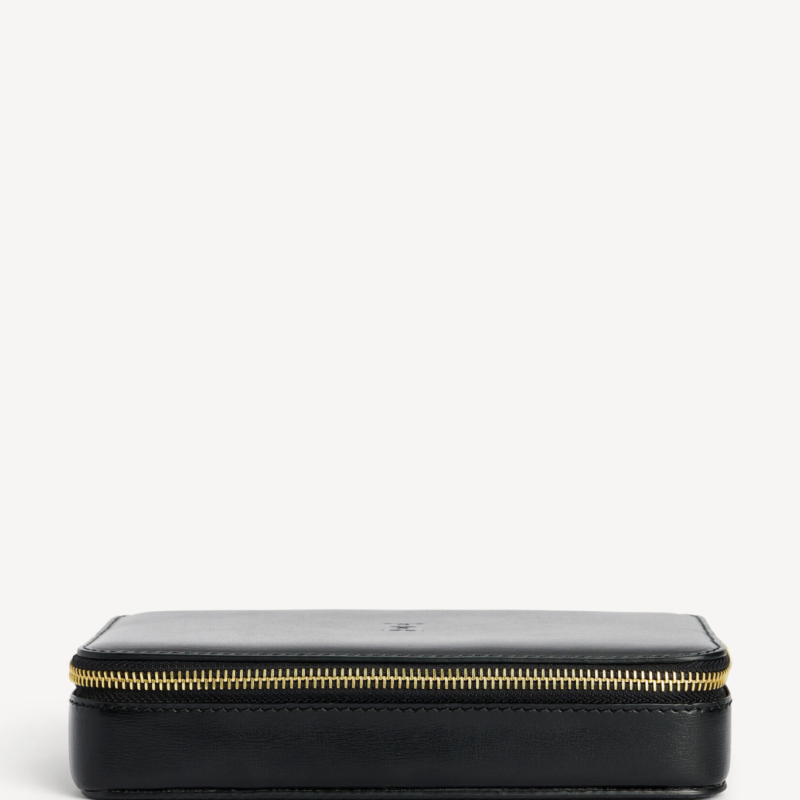 AYA CHER LEATHER JEWLLERY CASE IN BLACK