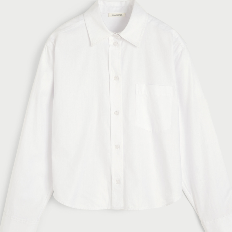 BY MALENE BIRGER AUDREY CROPPED WHITE HERRINGBONE