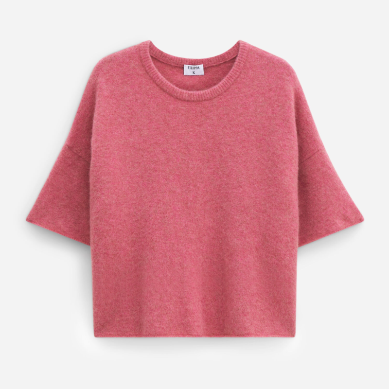FILIPPA K WOOL YAK TEE SOFT RASBERRY