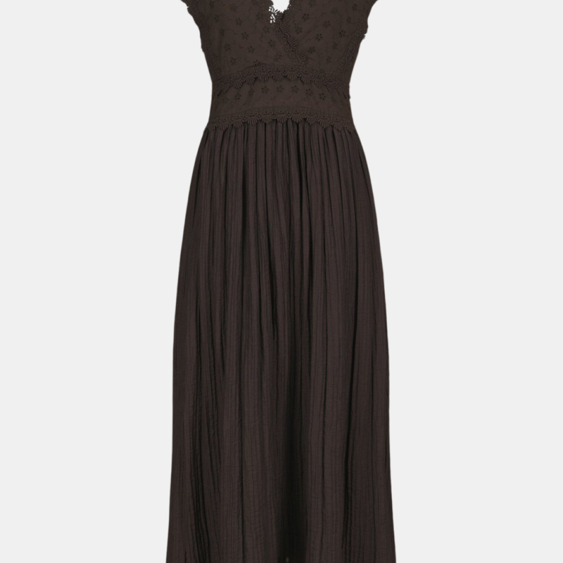 NEO NOIR ARISTA LACE DRESS DARK BROWN