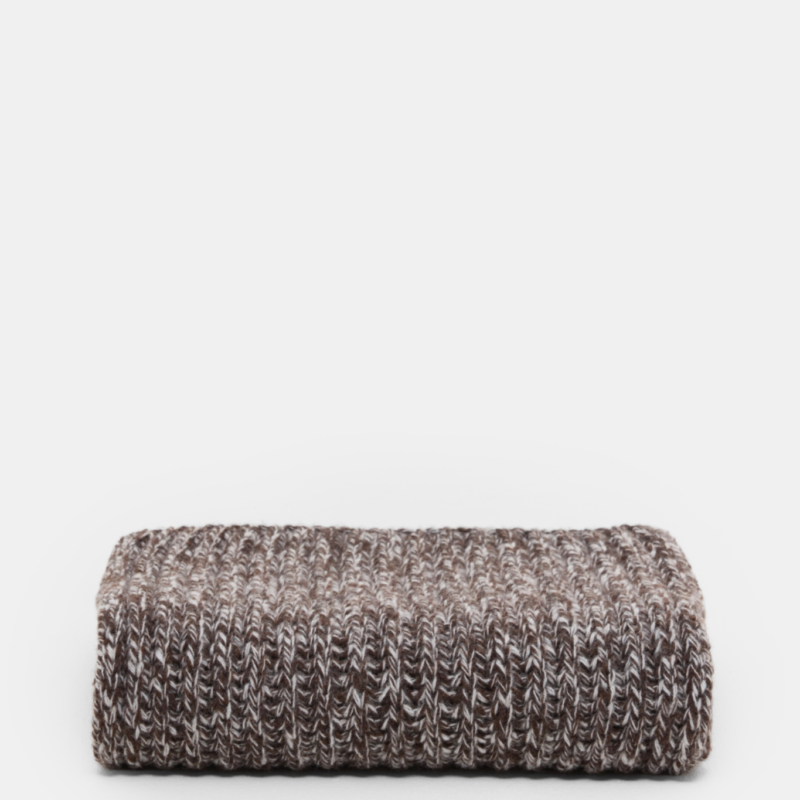 CLOSED KNITTED SCARF CINDER BROWN