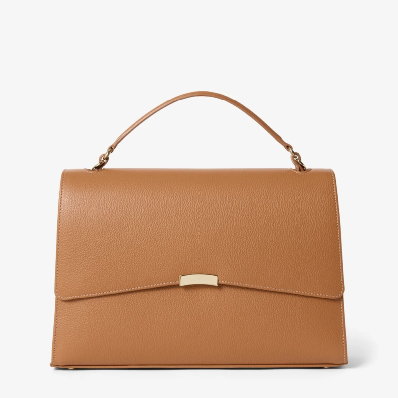 BY BANOO SIGNATURE BRIEFCASE 14 NOUGAT GOLD