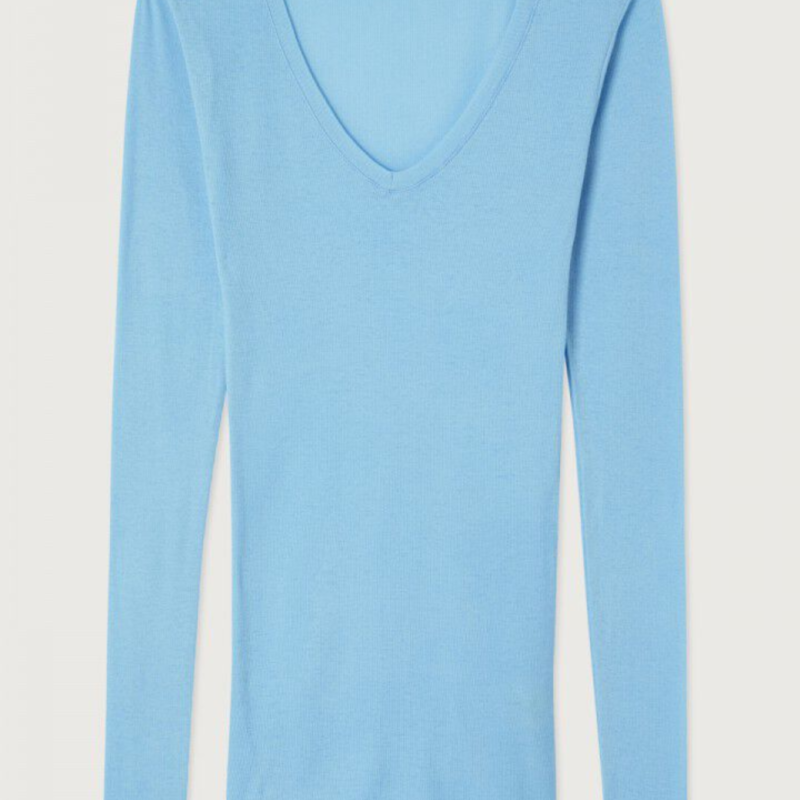 AM MASSACHUSETTS V-NECK AZURIN