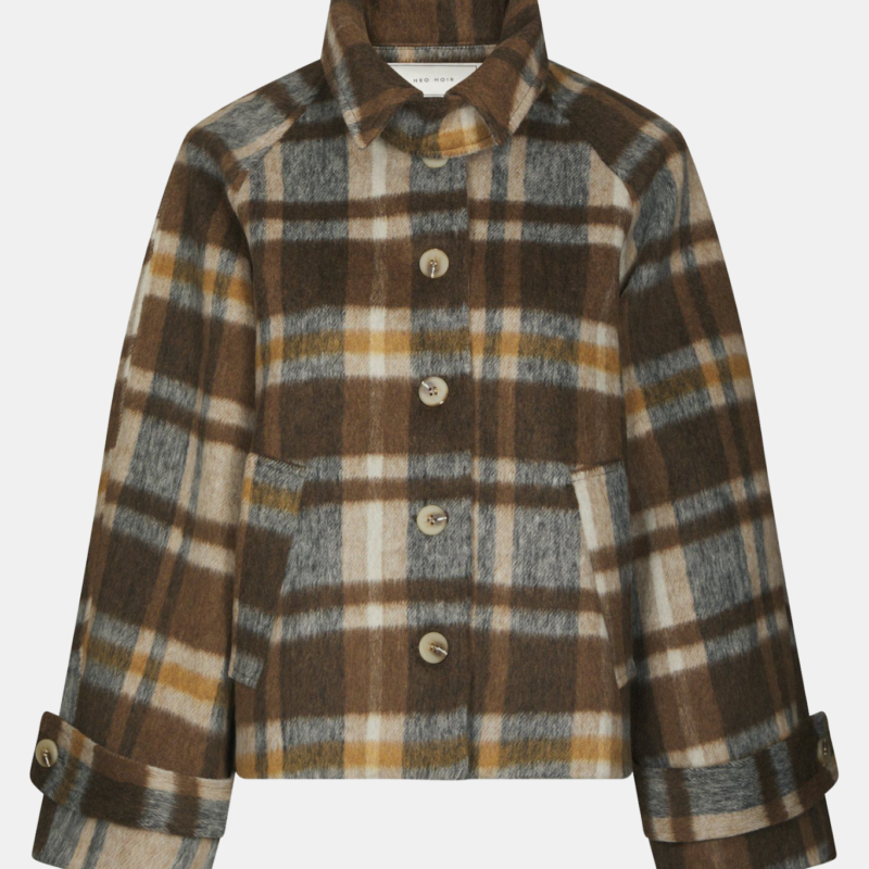 NEO NOIR QUINN CHECK JACKET CAMEL