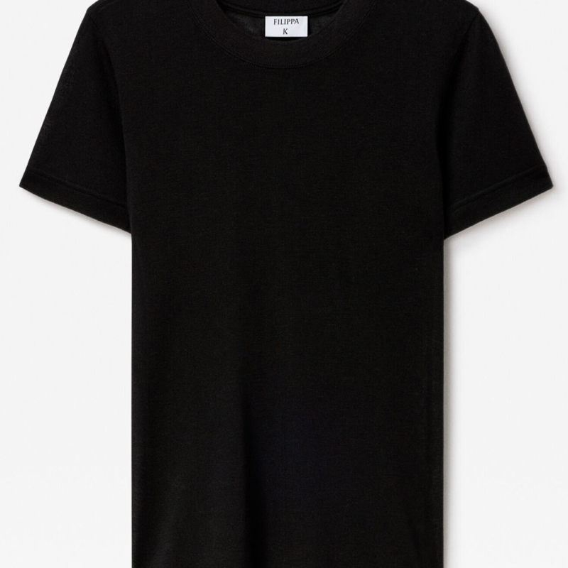 FILIPPA K LYOCELL CASHMERE TEE BLACK