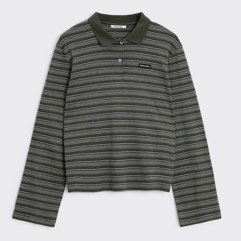 HOLZWEILER SUNNY POLO GREEN STRIPE