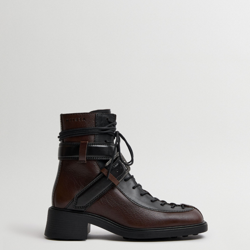 MIISTA LICIA BROWN ROWE ANKLE BOOTS BROWN