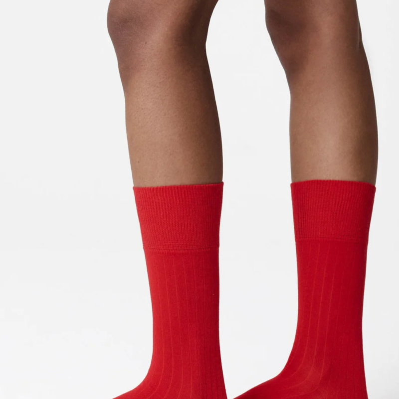 SWEDISH STOCKINGS 2-PACK EDNA COTTON SOCKS ROUGE