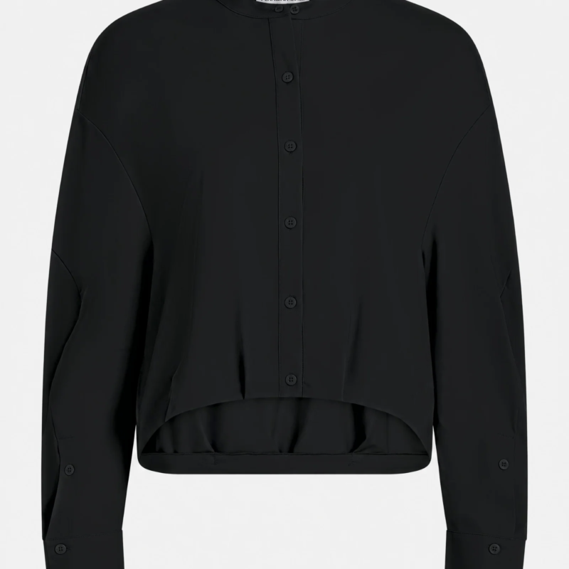PENN & INK STRETCH SHORT SHIRT BLACK